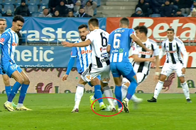 Iulian Călin n-a văzut nimic în Universitatea Craiova - U Cluj! Două penalty-uri evidente ratate: Cârțu l-a înfruntat la pauză