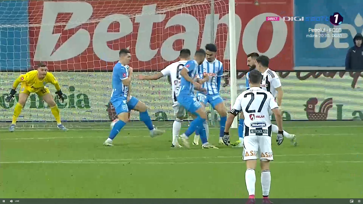 Penalty-urile din prima repriză a meciului U Craiova - U Cluj