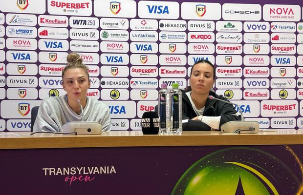 Gabriela Ruse și Jaqueline Cristian au venit furioase în conferința de la Transylvania Open: „Nu ne convine absolut deloc! Ne-a afectat emoțional”