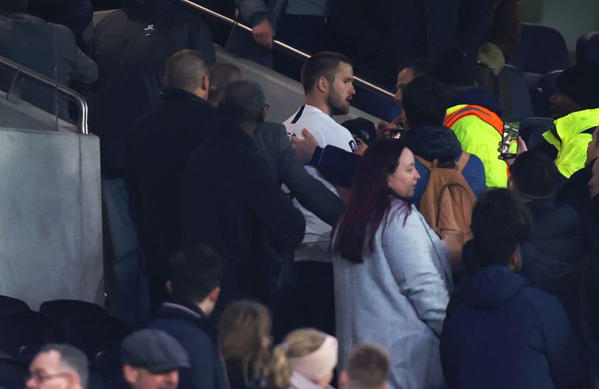 FOTO + VIDEO Scene incredibile! O vedetă de la Tottenham a sărit în tribune după meci să se bată cu fanul care îi atacase fratele