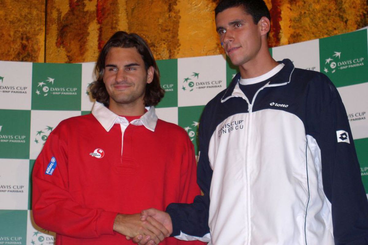 Hănescu - Federer, Davis Cup 2004 (România - Elveția)