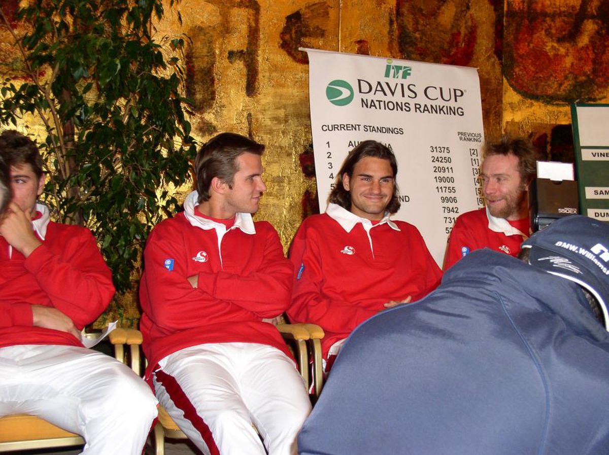 Hănescu - Federer, Davis Cup 2004 (România - Elveția)