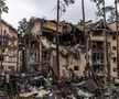 Clădiri distruse în Irpin, Ucraina.