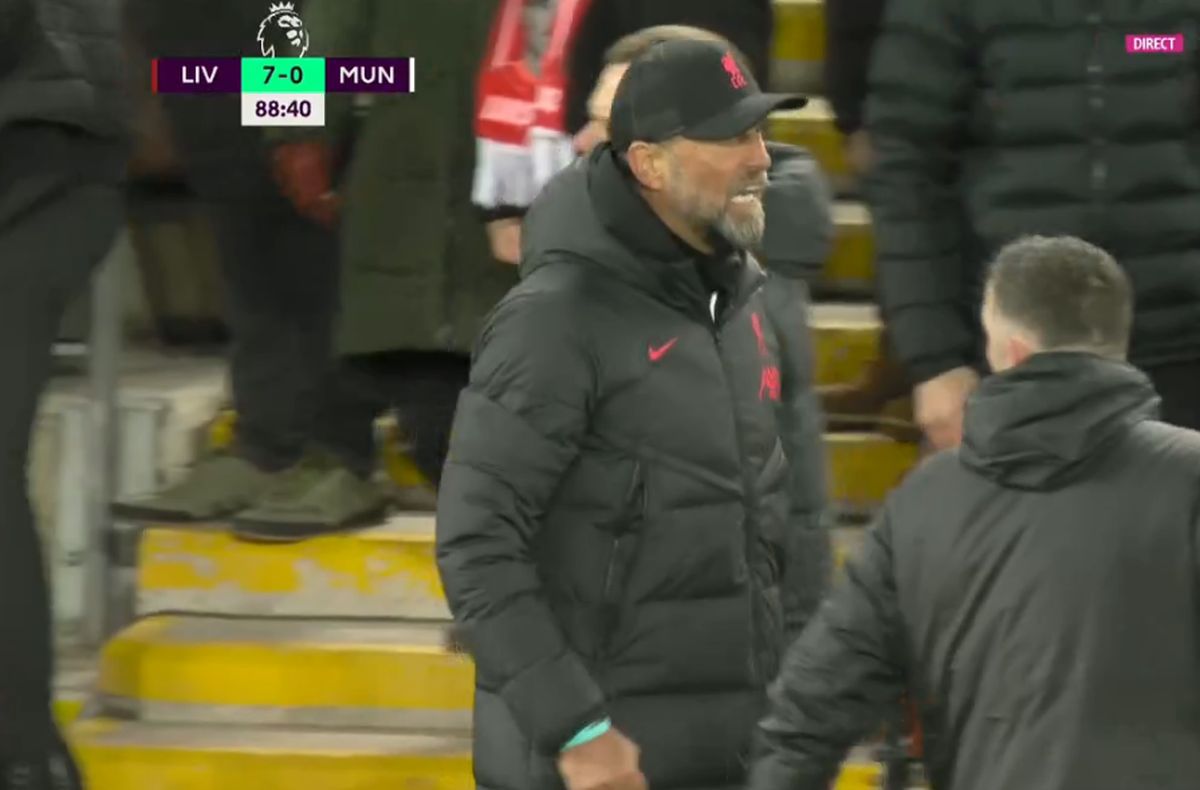 Criză de nervi a lui Jurgen Klopp pe margine, imediat după golul de 7-0 cu Manchester United! Ce a cauzat furia neamțului