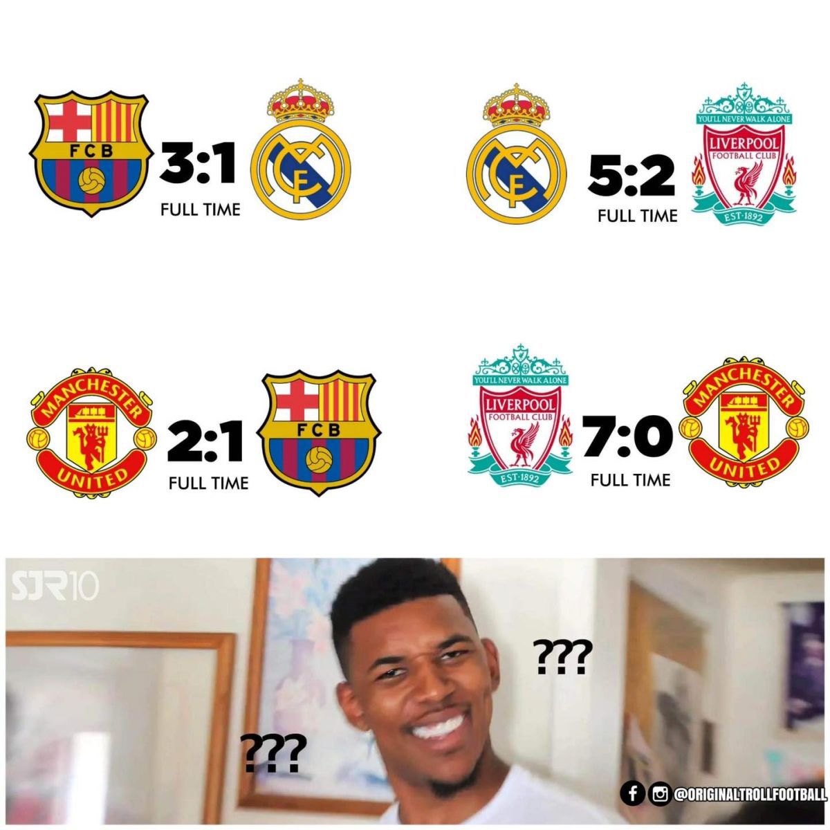 Internetul a „explodat” după Liverpool - Manchester United 7-0 » Cele mai înțepătoare meme-uri