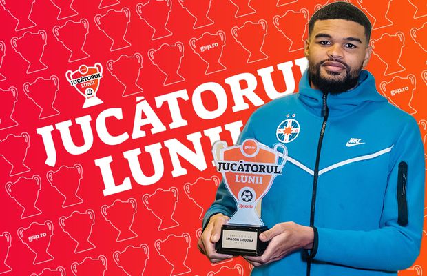 Malcom Edjouma, „Jucătorul lunii februarie”! Cum s-a votat + Declarațiile mijlocașului: „Era momentul să-mi arăt valoarea”