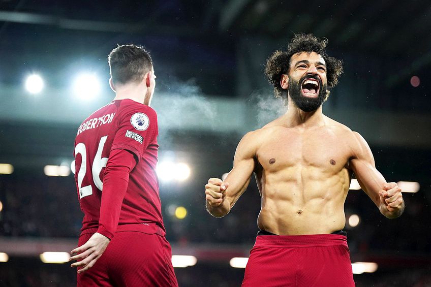 Salah, după golul 2 din Liverpool - Manchester United // foto: Imago Images