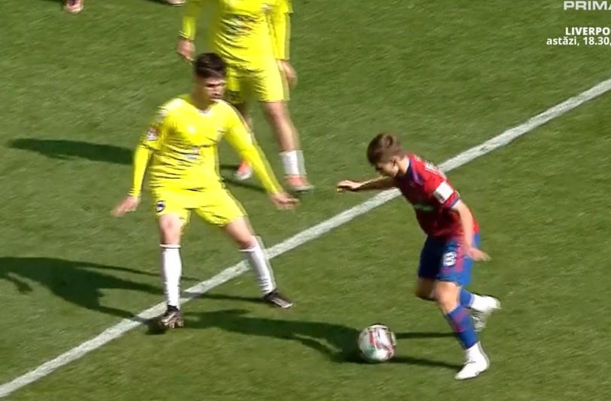 Atanas Trică, gol de PlayStation pentru CSA Steaua! La doar 16 ani, David Matei a reușit un assist genial