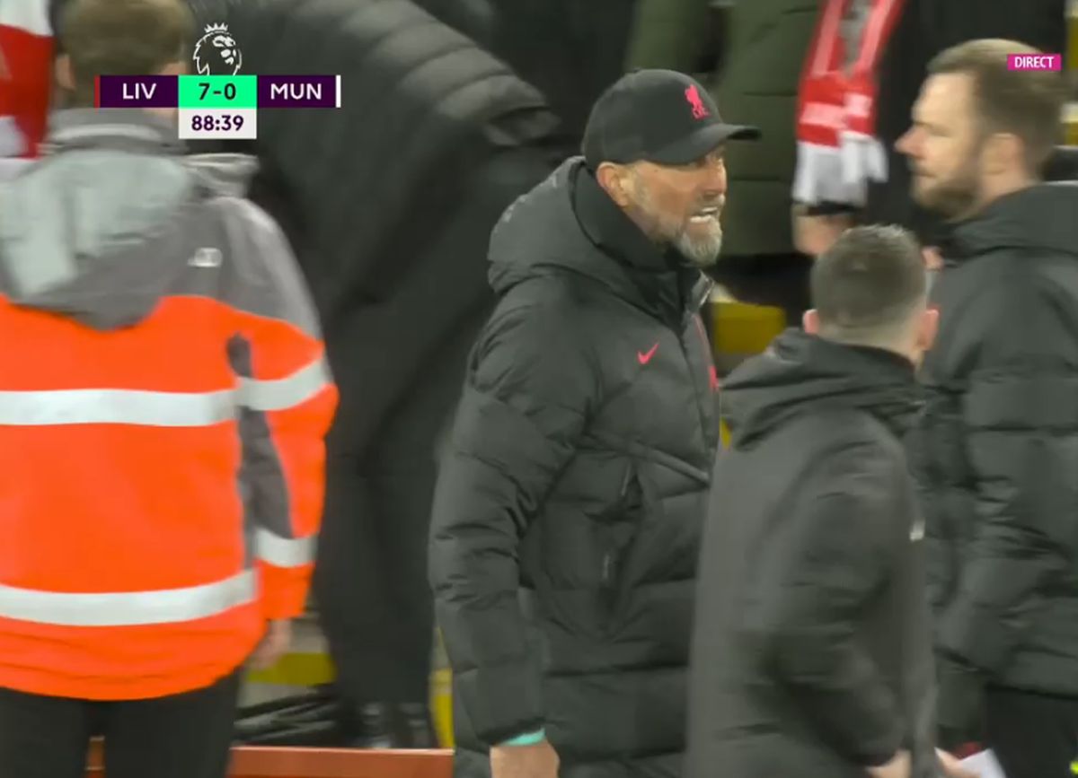 Criză de nervi a lui Jurgen Klopp pe margine, imediat după golul de 7-0 cu Manchester United! Ce a cauzat furia neamțului