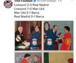 „Spirala” Real Madrid - Liverpool - Manchester United - Barcelona, pe înțelesul tuturor :)