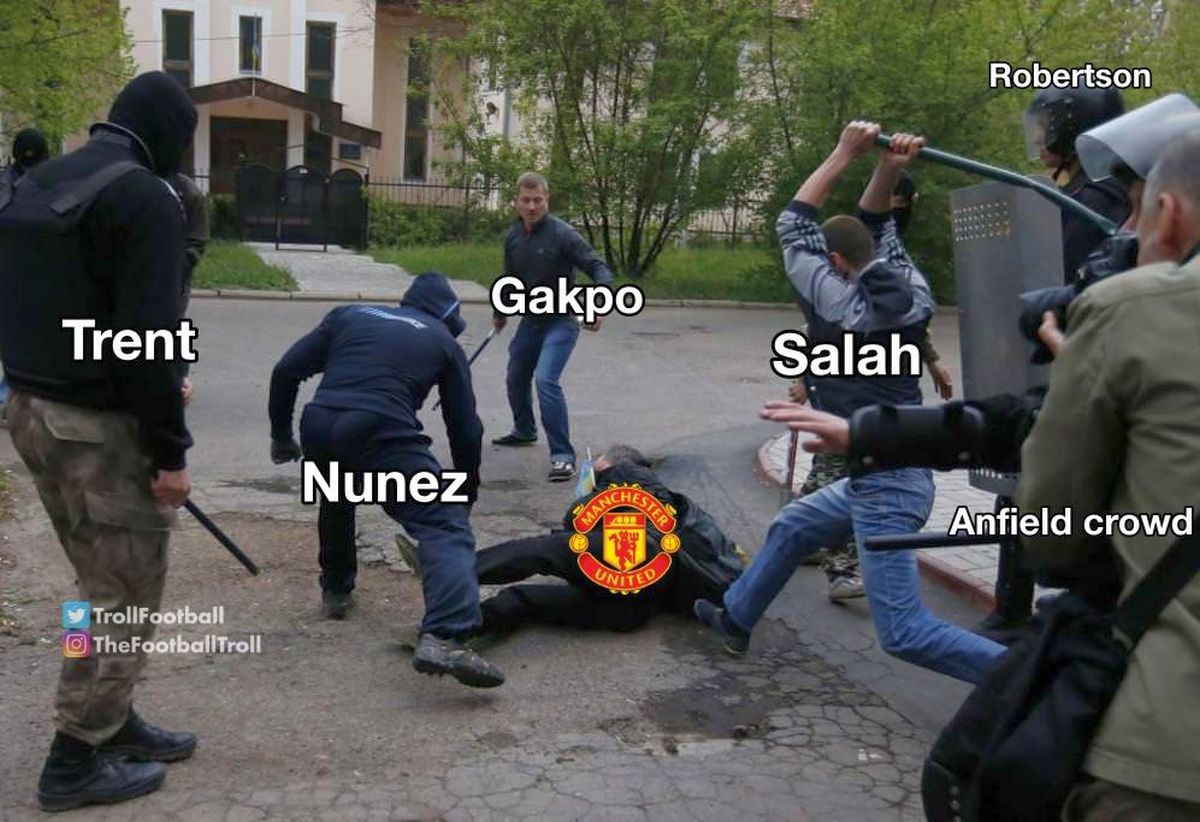 Internetul a „explodat” după Liverpool - Manchester United 7-0 » Cele mai înțepătoare meme-uri