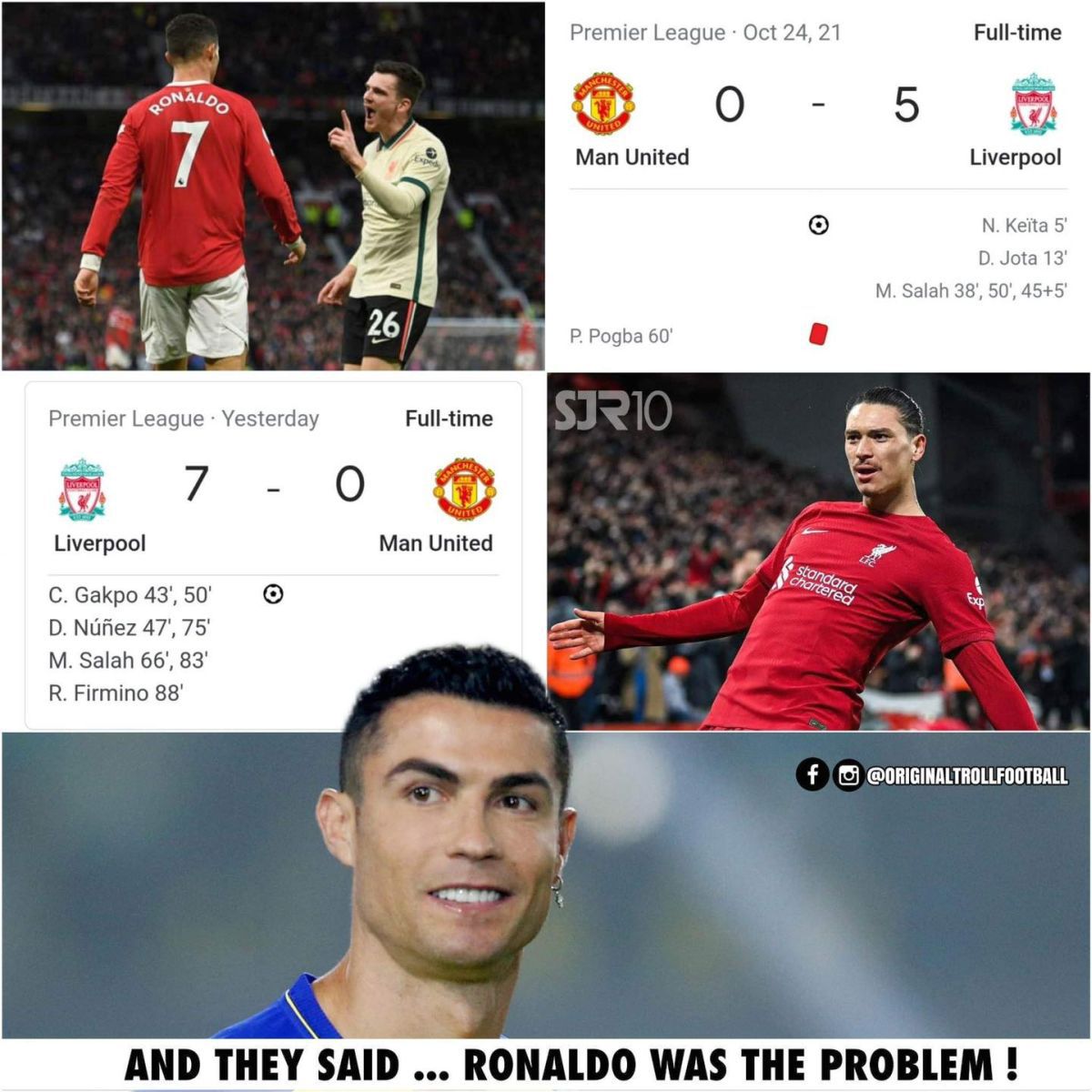 Cele mai tari meme-uri după „măcelul” din Liverpool - Manchester United