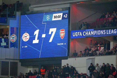 Tabela la finalul PSV - Arsenal 1-7/ foto GettyImages