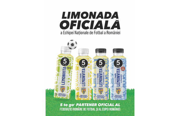 Parteneriatul dintre 5 to go  și FRF se extinde. Lemonvita devine limonada oficială a Echipei Naționale de Fotbal a României