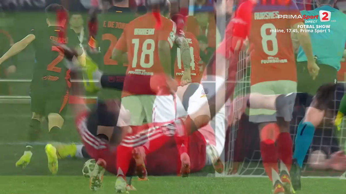 Cartonașul roșu obținut de Cubarsi, în meciul Benfica - Barcelona