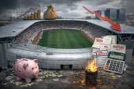 Fotbal pe „perfuzii” din bugetul local! Noul stadion „înghite” de 5 ori mai mulți bani decât produce