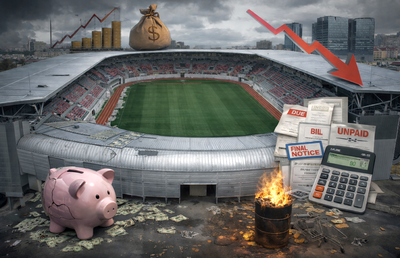 Fotbal pe „perfuzii” din bugetul local! Noul stadion „înghite” de 5 ori mai mulți bani decât produce