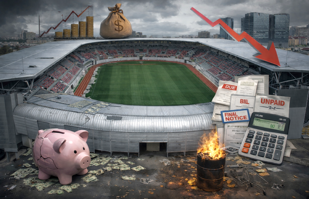 Fotbal pe „perfuzii” din bugetul local! Noul stadion „înghite” de 5 ori mai mulți bani decât produce