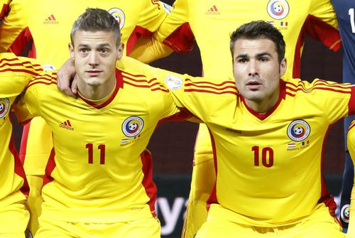 Adrian Mutu și Gabi Torje în 2013, în tricoul României. Foto: Imago Images