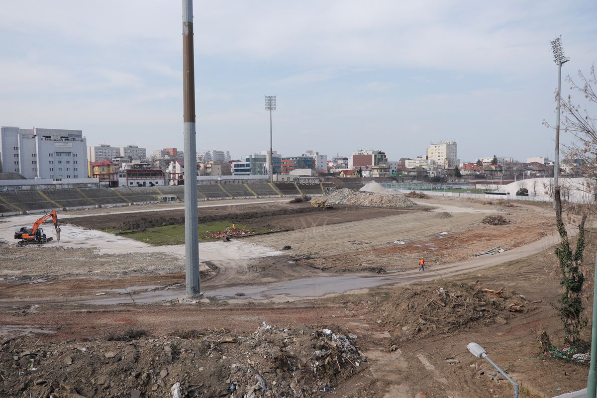 Cum arată stadionul Dinamo la o lună și jumătate de la startul lucrărilor » Cele mai noi imagini cu arena din „Ștefan cel Mare”