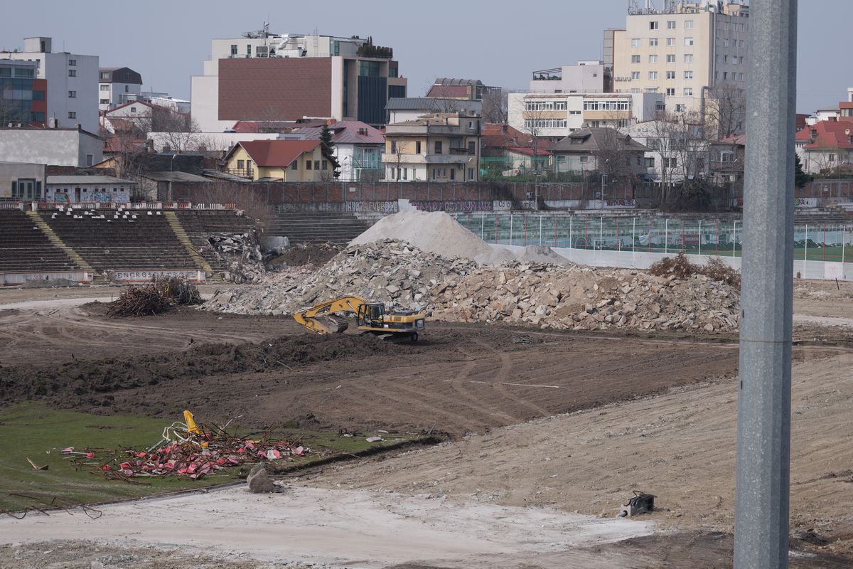 Cum arată stadionul Dinamo la o lună și jumătate de la startul lucrărilor » Cele mai noi imagini cu arena din „Ștefan cel Mare”