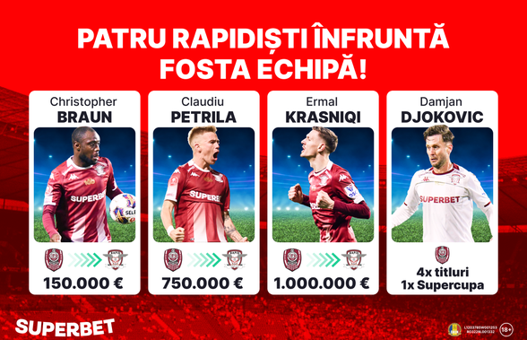 Fierbe din nou Giuleștiul! Rapid - CFR, derby pentru Europa, cu 4 foști clujeni contra fostei echipe