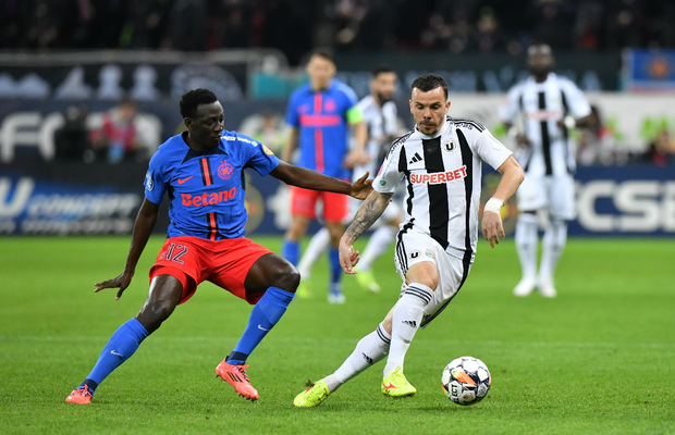 Gafă amuzantă la pauza meciului FCSB - U Cluj » Ce a indicat tabela Arenei Naționale