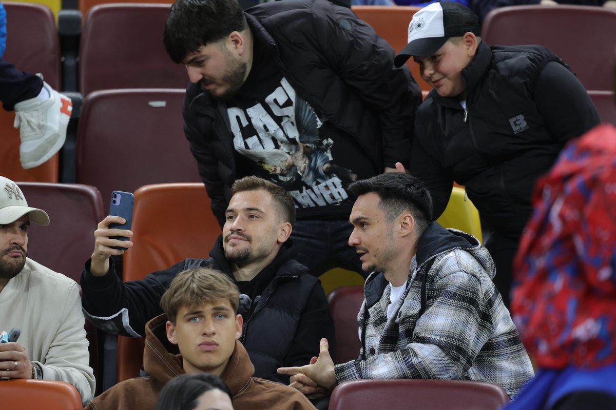 Imagini de la încălzire, înainte de FCSB - U Cluj / foto: Ionuț Iordache (GSP)