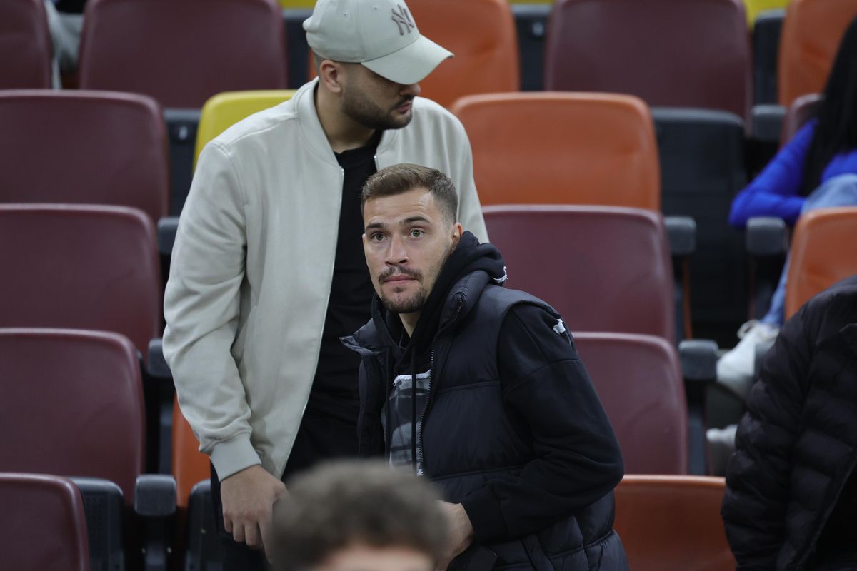 Imagini de la încălzire, înainte de FCSB - U Cluj / foto: Ionuț Iordache (GSP)