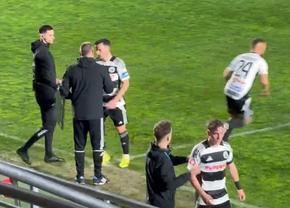 Schimbat înainte de pauză în Rapid - U Cluj, Dan Nistor a făcut urât
