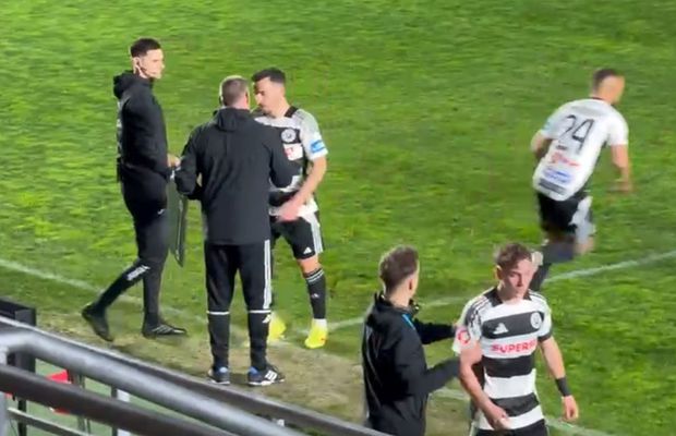 Schimbat înainte de pauză în Rapid - U Cluj, Dan Nistor a făcut urât