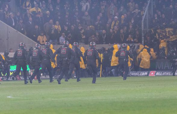 Scandal XXL la Dresda! Ciocniri violente, poliția a intervenit în forță » De la ce a plecat totul