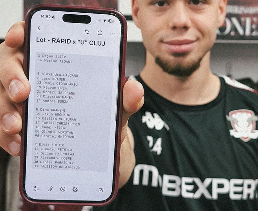 Rapid - U Cluj » Avantaj minim la pauză