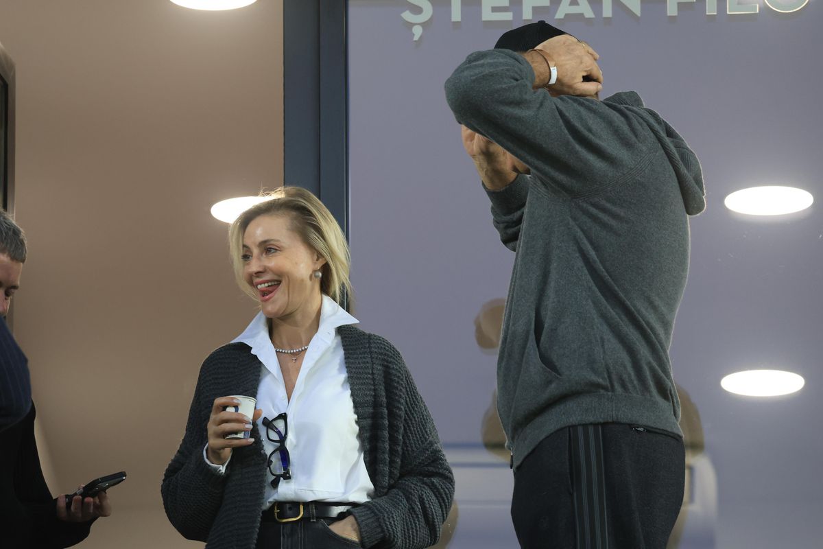 Cum au fost surprinși Dan și Diana Șucu cu câteva minute înainte de Rapid - U Cluj