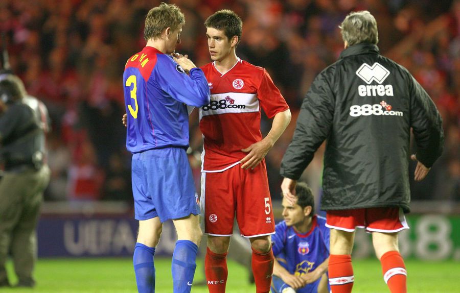 Dorin Goian, la finalul meciului cu Middlesbroug / FOTO: Arhivă GSP Drama lui City le-a adus aminte steliștilor de Middlesbrough: „Simți că-ți cade cerul în cap, nu mai poți să reacționezi”