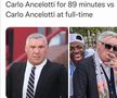 Carlo Ancelotti timp de 89 de minute
Carlo Ancelotti la finalul meciului