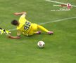 Penalty acordat în Petrolul - Oțelul Galați după două greșeli mari în defensiva lui Dorinel Munteanu, foto: captură de ecran @Prima Sport