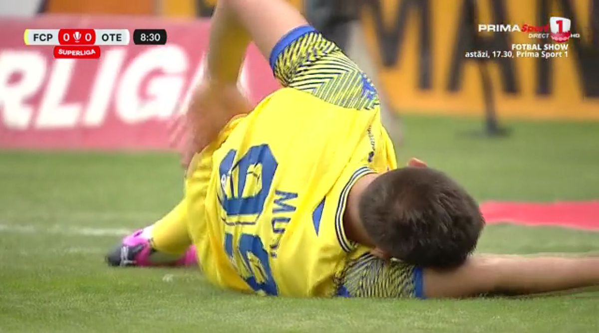 Cadou de Paști! Penalty comic obținut de Petrolul în meciul cu Oțelul » Două greșeli mari în apărarea lui Dorinel Munteanu