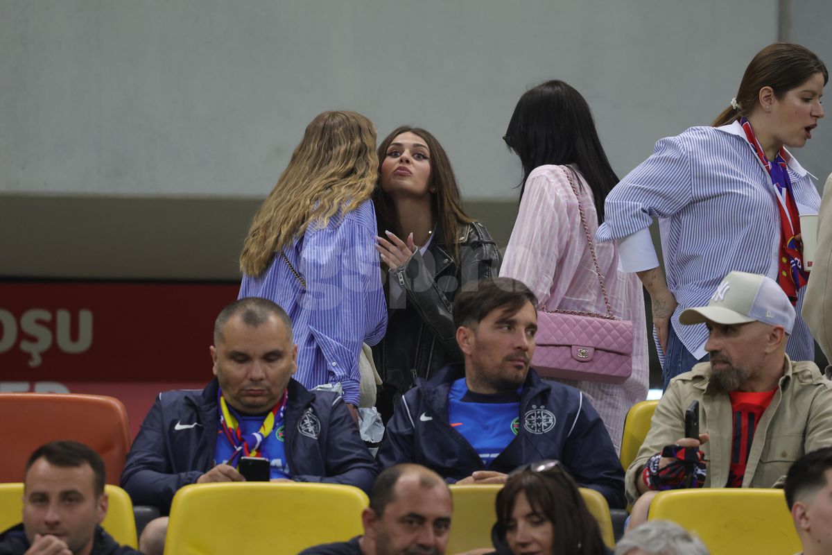 Love is in the air » Antonia și Daniel Bîrligea, momente tandre la finalul meciului FCSB - Dinamo