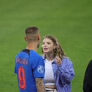 Antonia Salanta și Daniel Bîrligea, după FCSB - Dinamo 3-1, de pe Arena Națională. Foto: Ionuț Iordache (GSP.RO)
