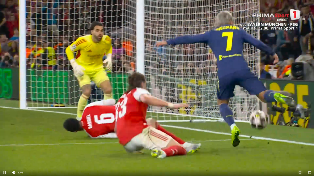 Spaniolii au răbufnit după cea mai controversată fază din semifinala Arsenal - Atletico Madrid: „Faultul este evident”