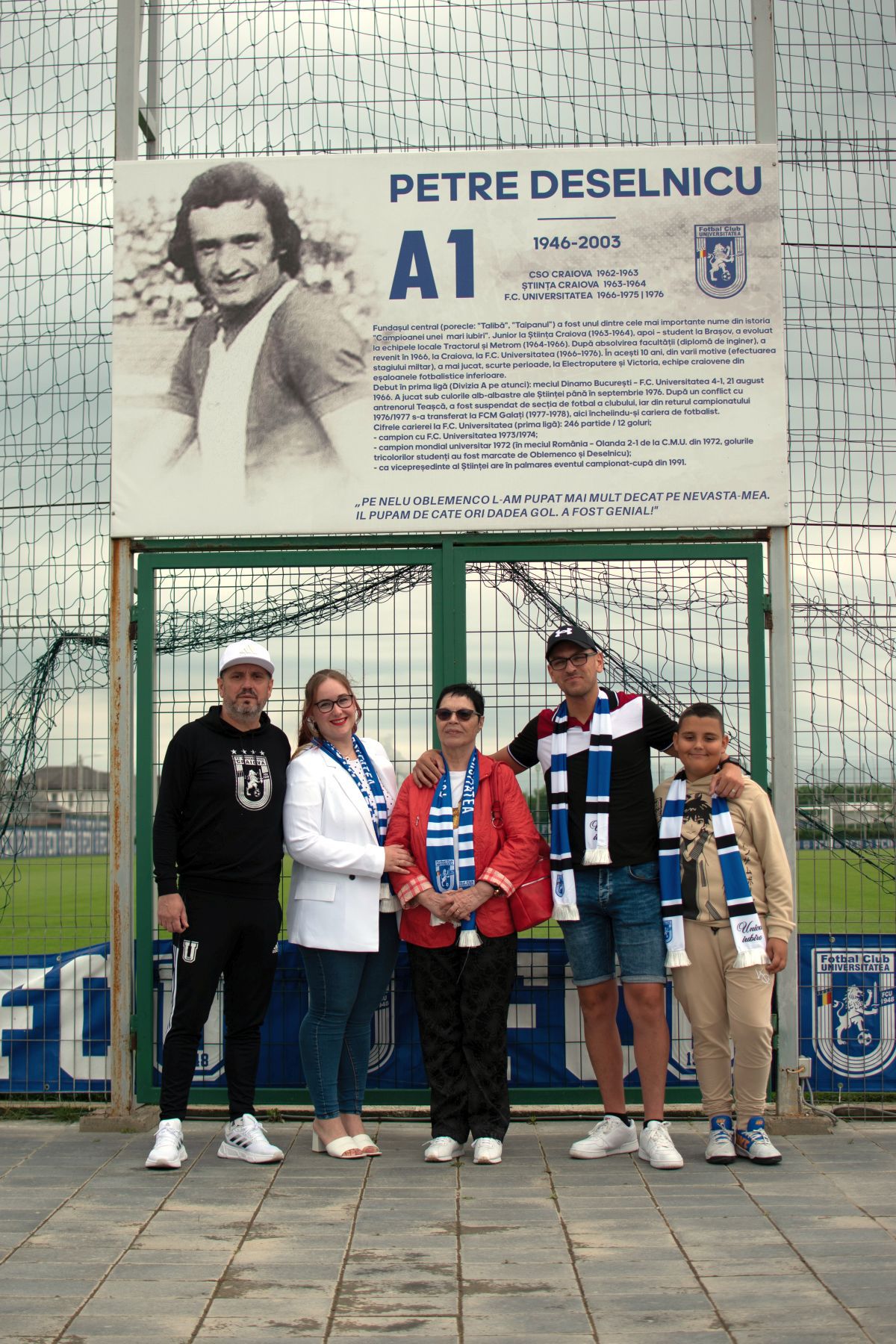 FOTO Momente emoționante cu văduva lui Petre Deselnicu, legendarul fotbalist al Craiovei » „Puiul meu, iubirea mea!”