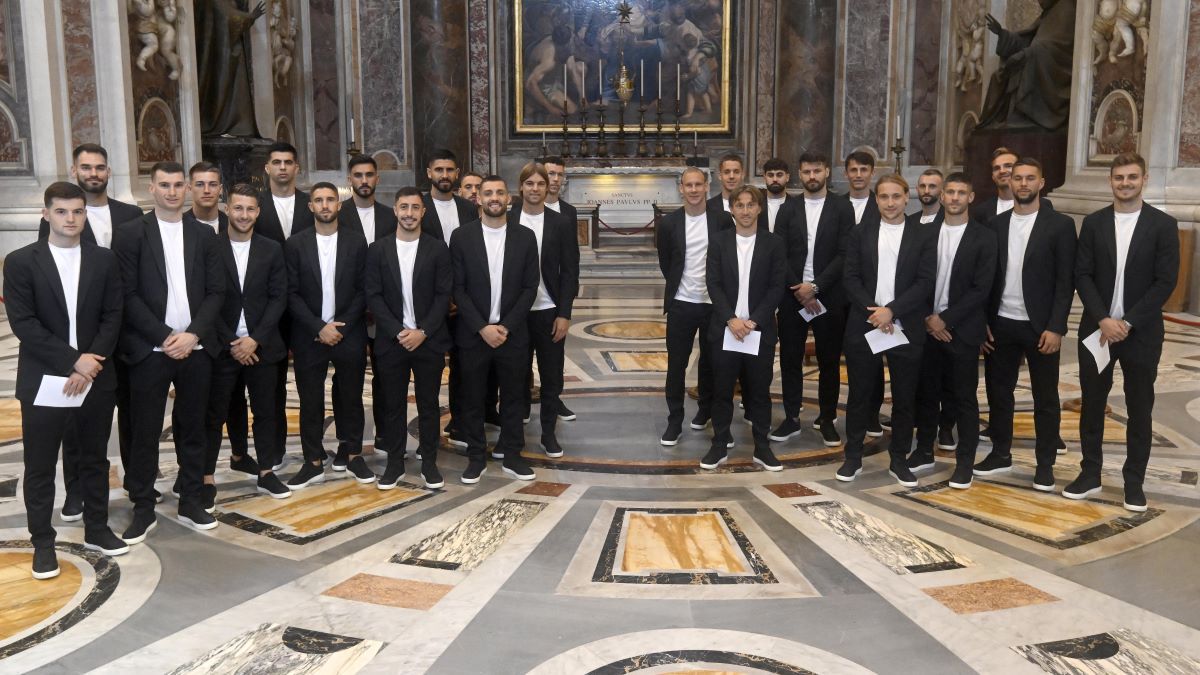 Fotbaliștii croați în vizită la Vatican