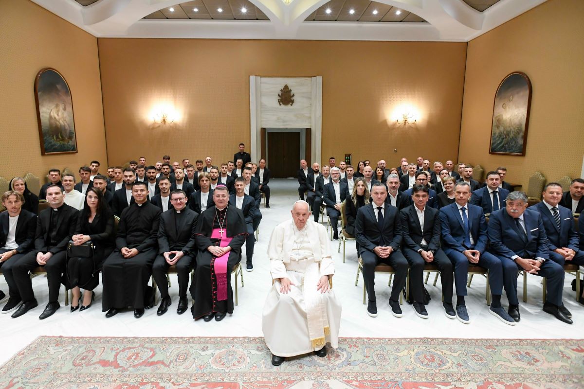 Fotbaliștii croați în vizită la Vatican