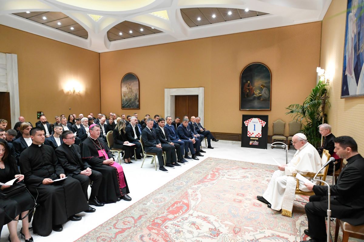 Fotbaliștii croați în vizită la Vatican