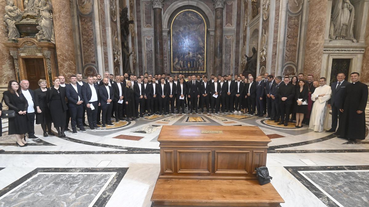 Fotbaliștii croați în vizită la Vatican