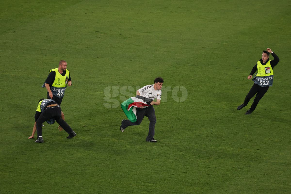 Suporter pe teren după Spania - Franța