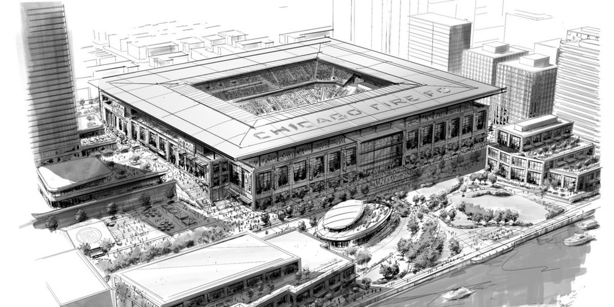 Americanii au dezvăluit planul pentru construirea unui nou stadion printre zgârie-nori, pe malul râului