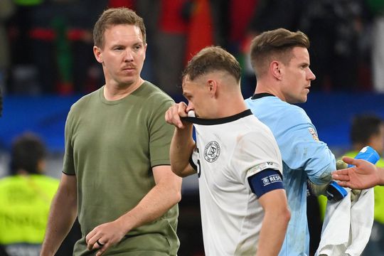 Julian Nagelsmann și căpitanul său, Joshua Kimmich, fără replică la final / Foto: Imago