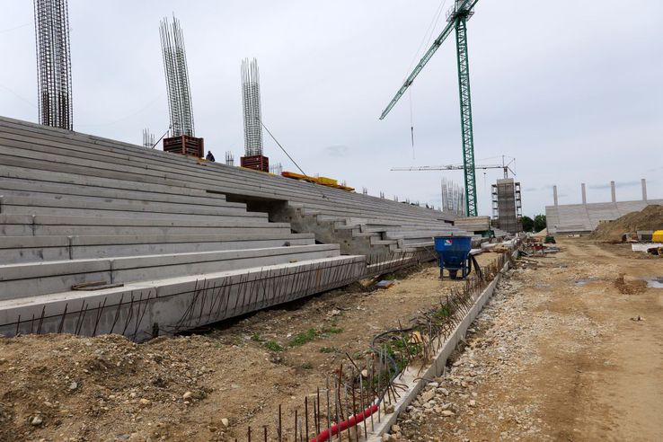 Stadiul lucrărilor la stadionul „Eroii Timișoarei” / FOTO: Cristi Preda (Gazeta Sporturilor)